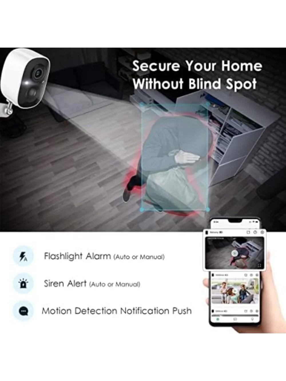 4-Pack Wireless Outdoor Security Cameras System - 2K HD Video, Night Vision